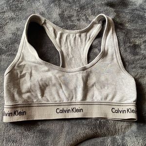 Gray Calvin Klein Sports Bra